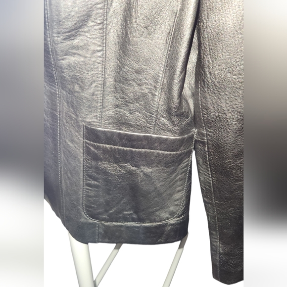 Y2k Vintage Leather Blazer "Beyond California" - Picture 4 of 11